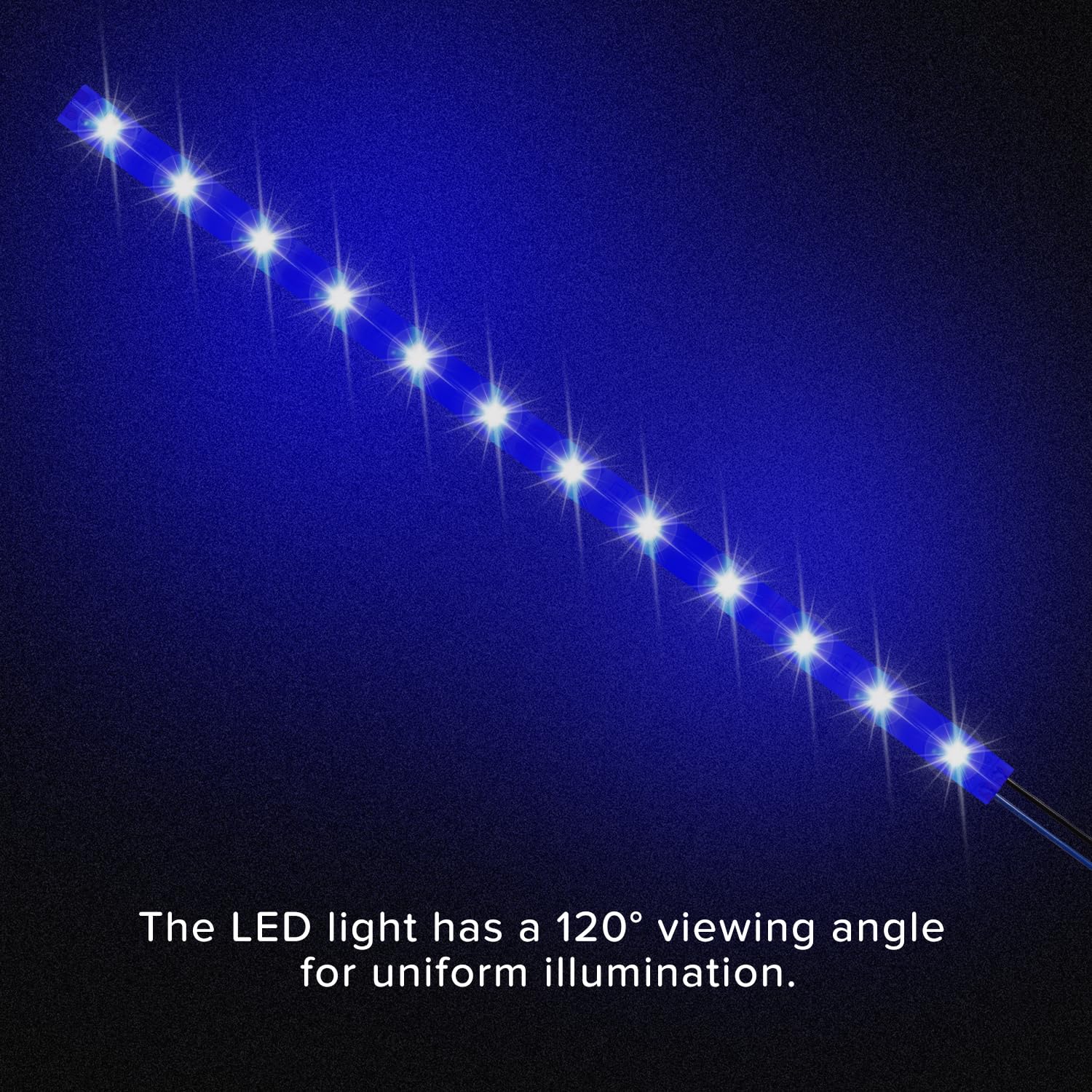 Lyeteung 6 PCS 200mm 12V - 18V Pre Wired Strip, 2835 SMD LED Model Railway LED Lighting, Blue, 200mm - 6pcs - Image 4