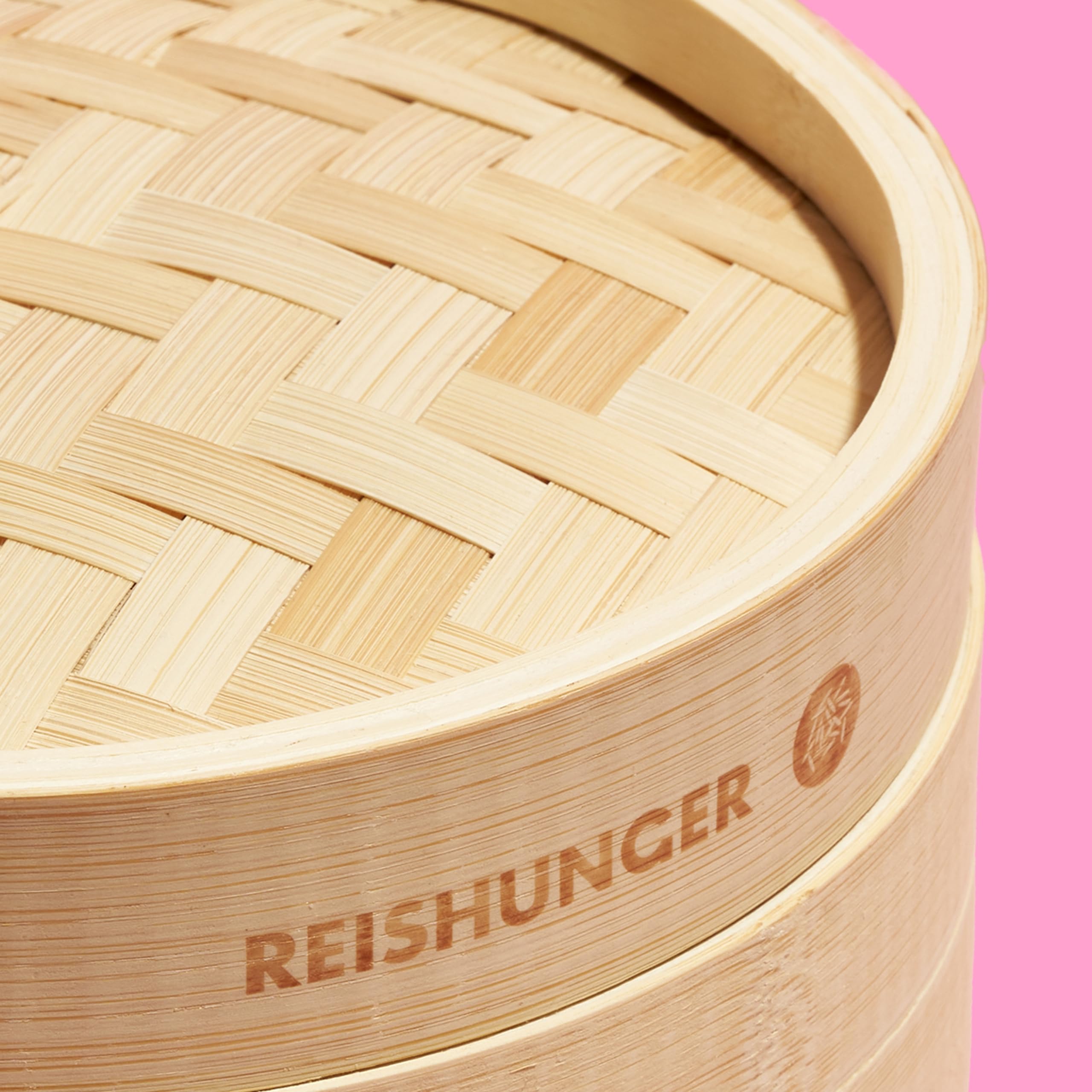 Vaporera de bambú REISHUNGER Ø 25 cm 2 Pisos para arroz, dim sum, verduras, pescado y carne