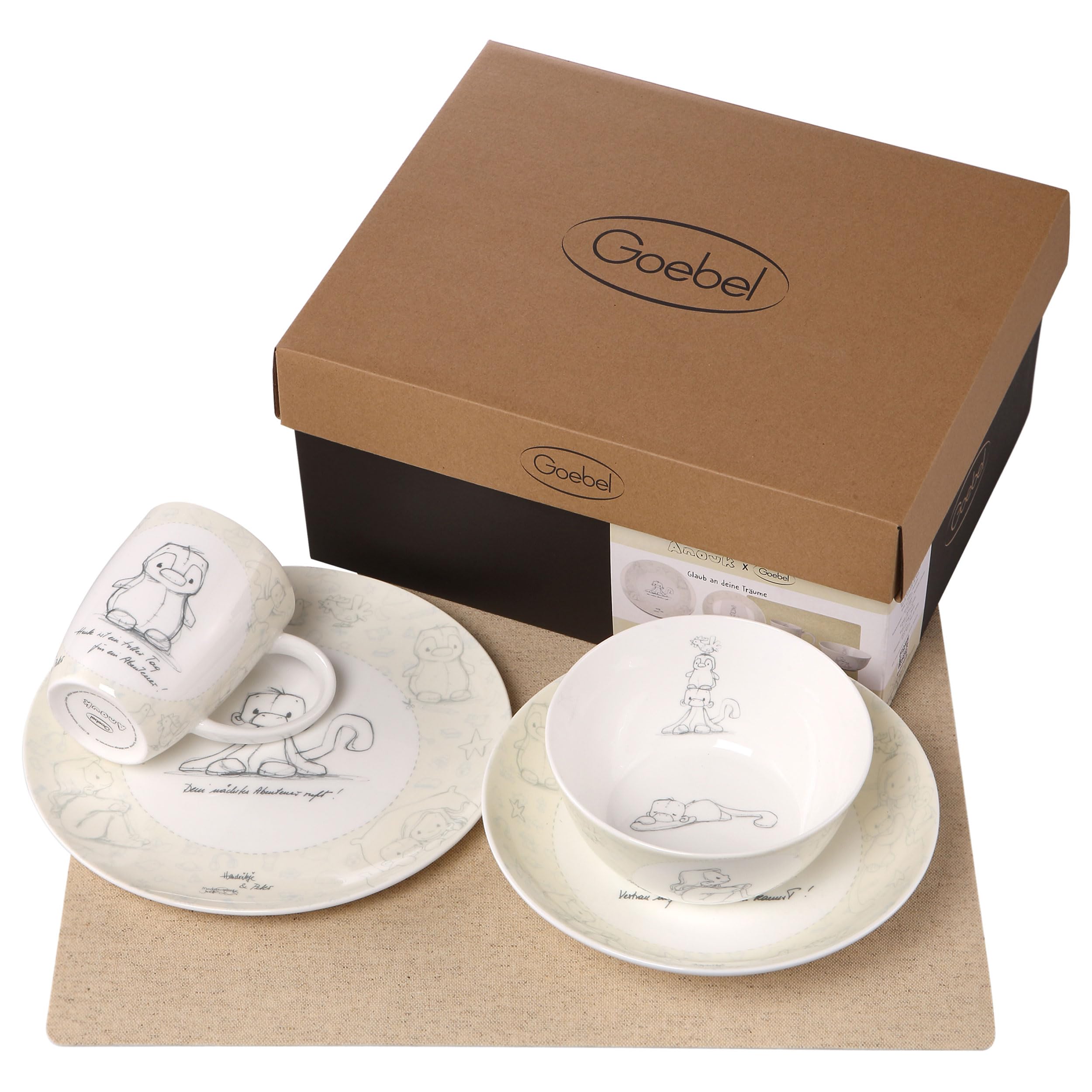 Anouk Set de vaisselle 5 pièces pour créer une ambiance chaleureuse au petit-déjeuner
