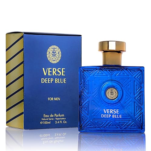 NovoGlow Verse Deep Blue, Eau de Parfum - Perfume en aerosol, fragancia para hombre, ropa de día, botella de colonia diaria casual de 3.4 onzas,
