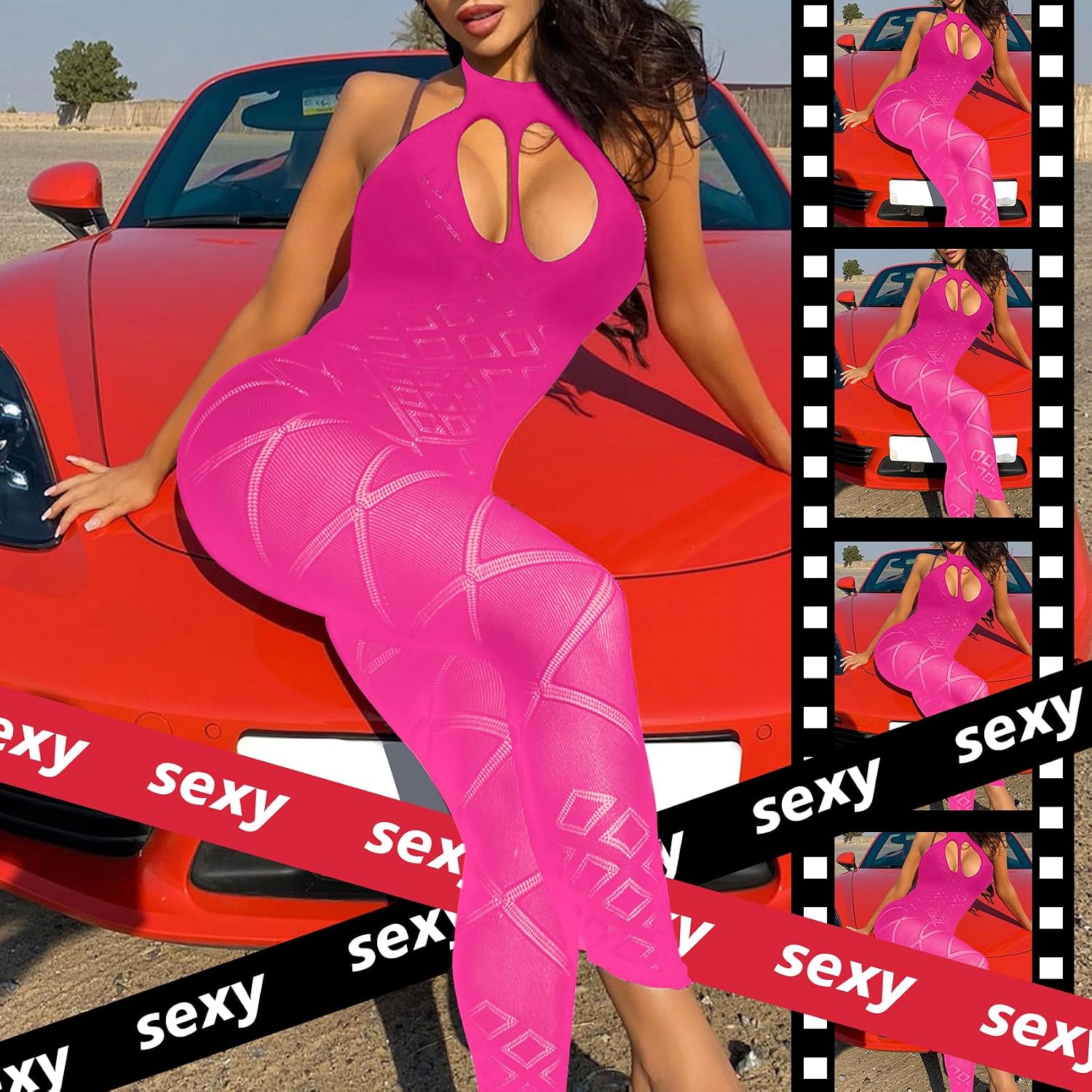 Famstar Sexy Lingerie for Women Naughty Fishnet Lingerie Set Bodysuit Outfits Teddy Sheer Mesh Erotic