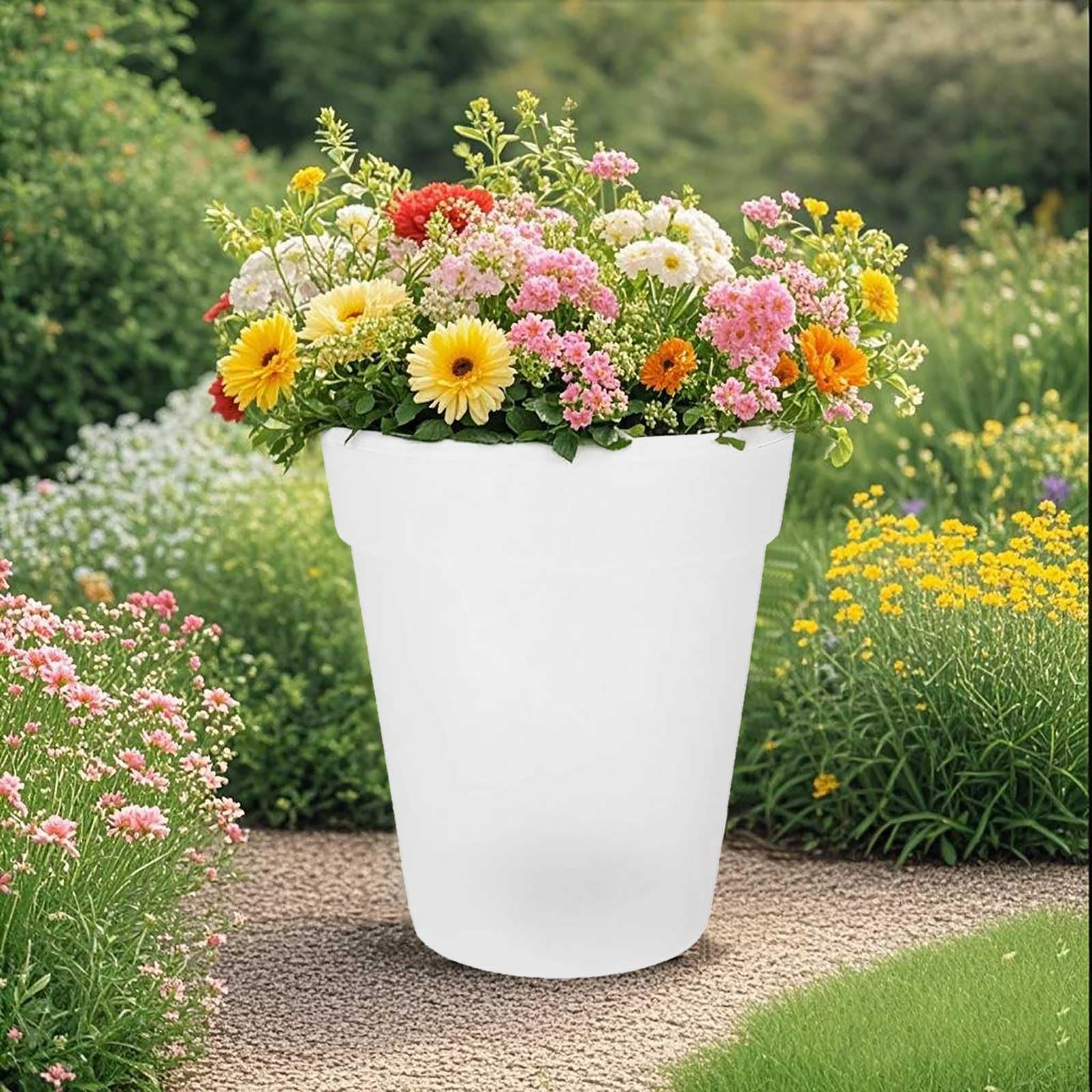 Vaso Da Parete In Plastica Stile Retrò Per Interni – 17 Cm – Bianco, Grigio O Nero Per Decorazione Floreale