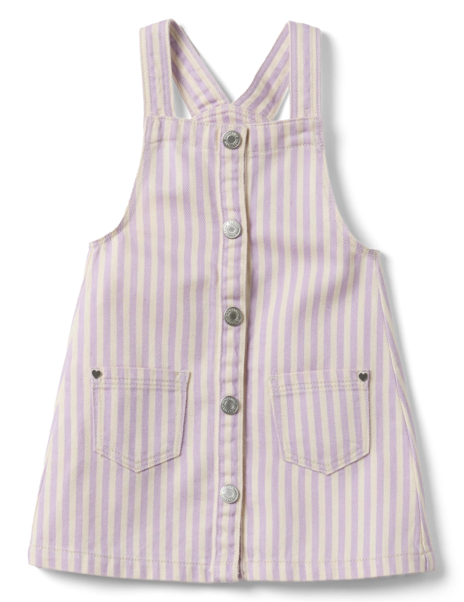 OVS Kids Salopette in Puro Cotone a Righe Multicolor da Bimba Regular Fit