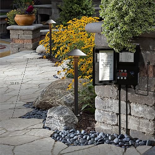 Miniatura 8 de GOODSMANN Iluminación de paisaje al aire libre de bajo voltaje Kits de iluminación de paisaje 8PK Luces de camino con cable 10W 25 lúmenes 2700K