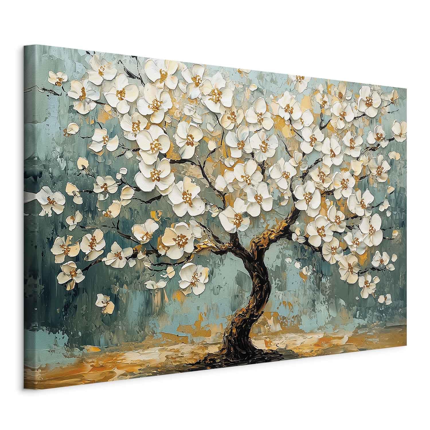 Tableau Arbre en Fleurs Effet 3D murando 120x80 cm pour salon