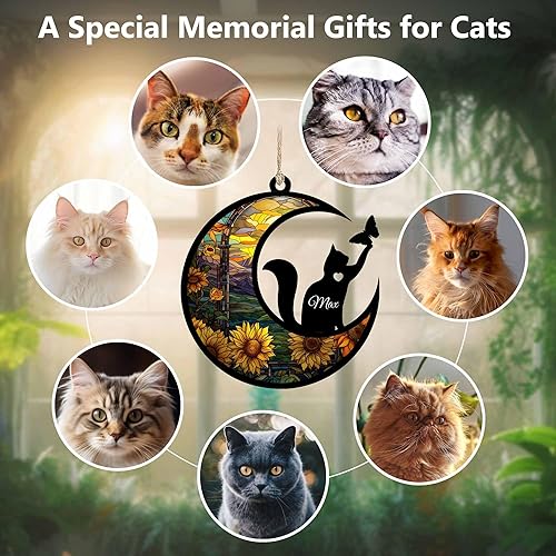 Miniatura 4 de Atrapasoles para gatos, regalos conmemorativos para los amantes de los gatos, regalos de pérdida de mascotas, regalos personalizados para gatos con