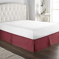 Vista 20 de Falda de cama plisada 100% algodón de 800 hilos, con volantes plisados de lujo, moderna calidad de hotel, fácil ajuste con caída a medida de 18