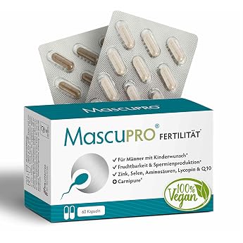 MascuPro Fertility Man - Fertility - Sperm Production + 60 capsules + L-Carnitine Carnipure&reg;, L-Arginine, Zinc + Vitamins Man