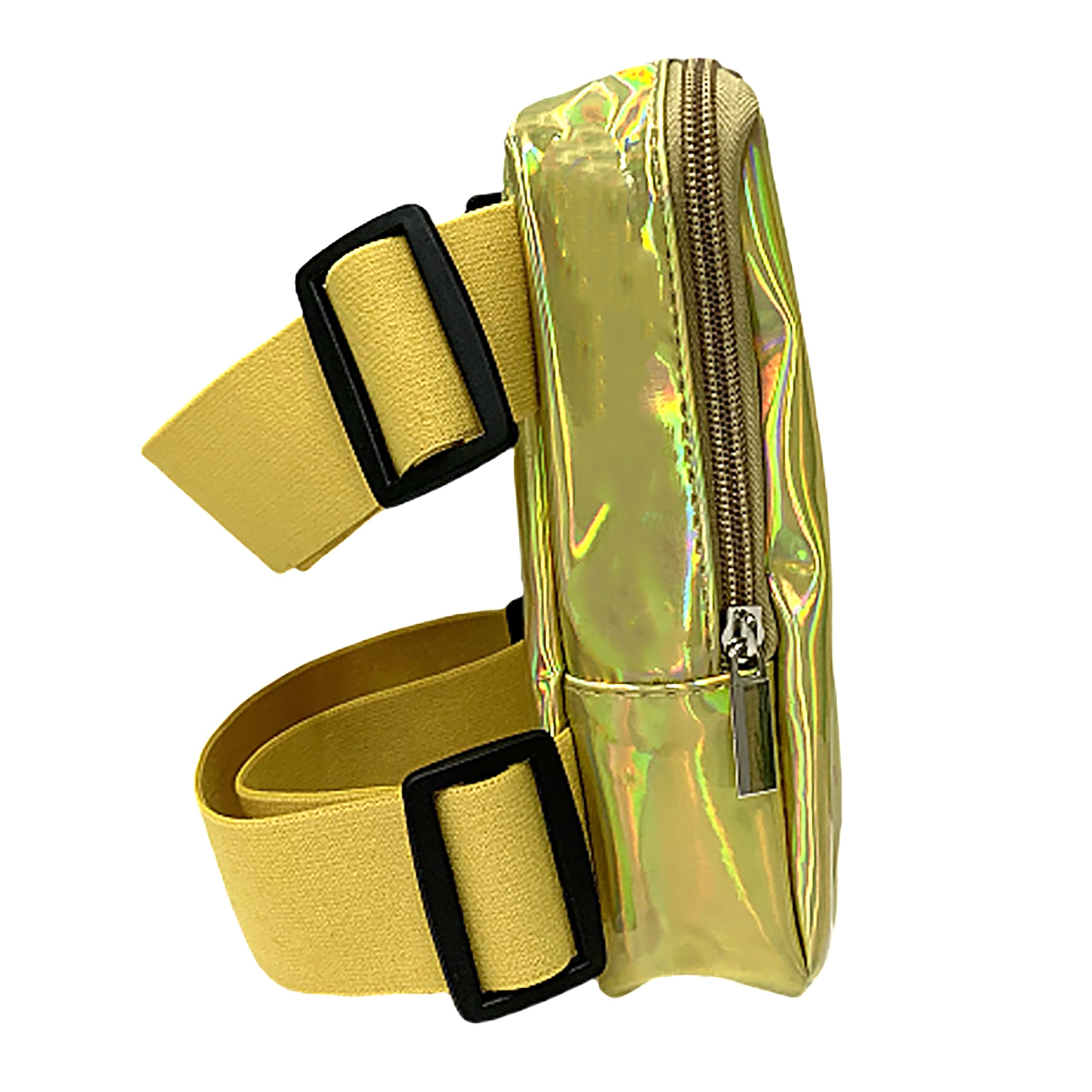 Holographische Oberschenkeltasche | Beingeschirr für Damen | Outdoor Taillentasche | Beintasche Reise J'Open mit verstellbaren farbigen Gurten