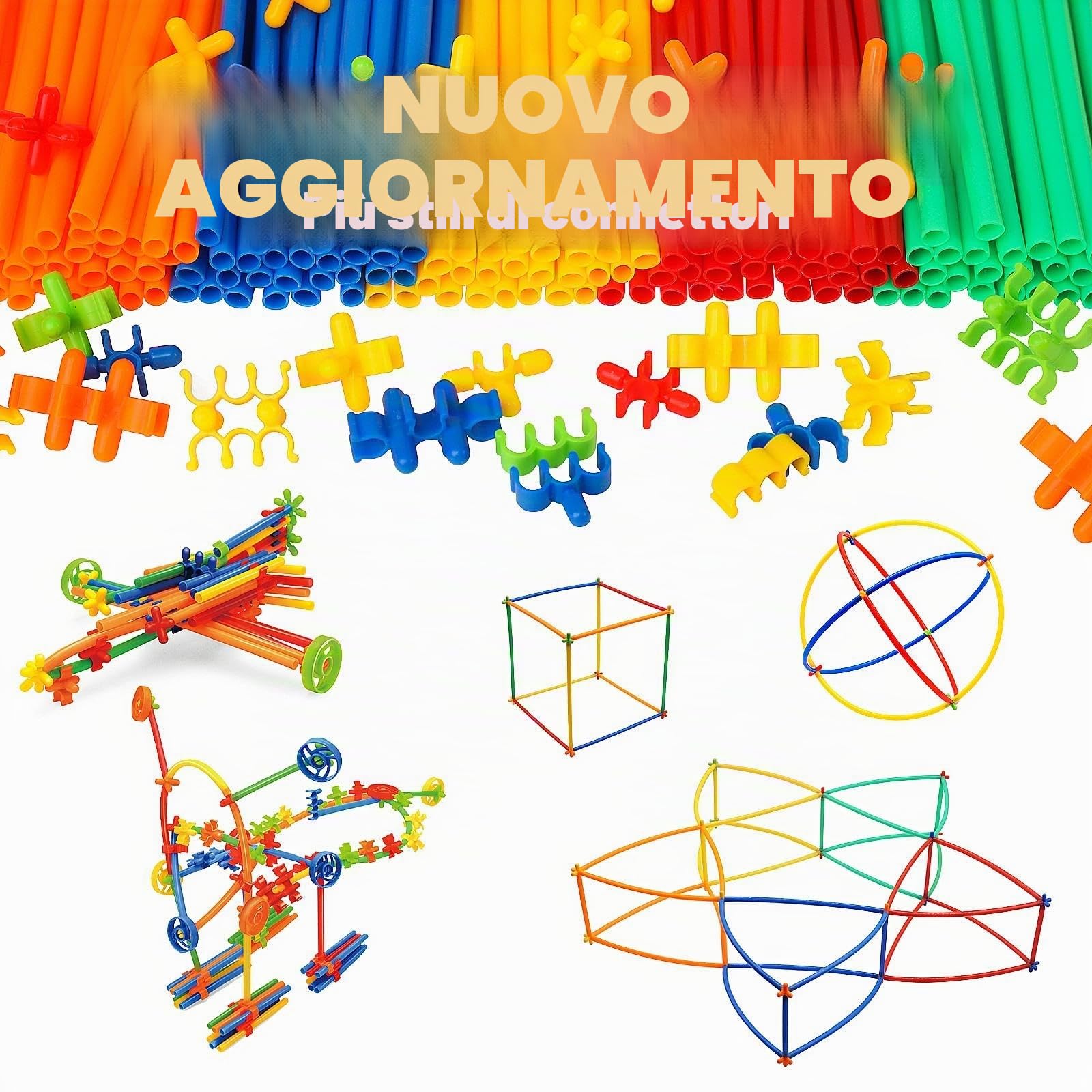 WYSWYG Set di da Costruzione, Contiene 1000 ，Giocattoli da Costruzione per Bambini dai 3 4 5 6 Anni，Set di Mattoncini Fai da Te per Ragazzi e Ragazze