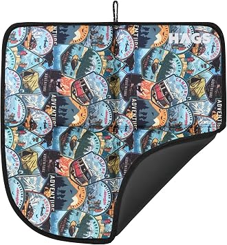 Haegs Outdoor Seating Cushion, Camping Mat, Foldable Waterproof Oxford Fabric Thermal Seating Cushion for Hiking, Stadium and Travel,