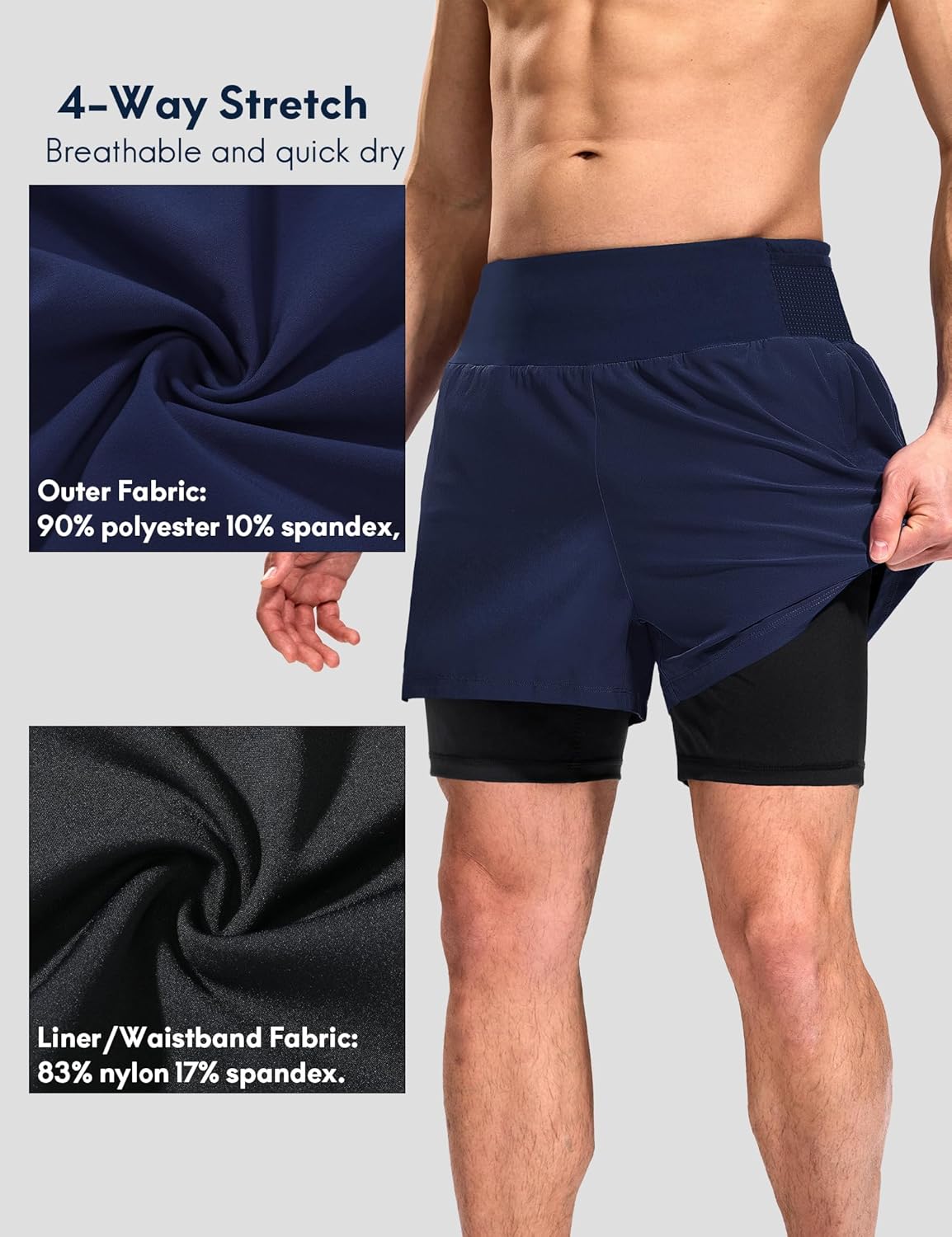 Haimont Shorts de corrida masculino 2 em 1 7,6 cm, short esportivo leve de secagem rápida para academia com forro e bolsos com zíper em promoção! Veja a oferta e mais achadinhos de Shorts & Bermudas 3 Hoje é o melhor dia para comprar Haimont Shorts de corrida masculino 2 em 1 7,6 cm, short esportivo leve de secagem rápida para academia com forro e bolsos com zíper com aquele preço maroto! Promoção! Aproveite a oferta! 3