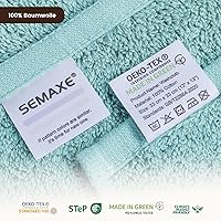 Vista 86 de SEMAXE Juego de 12 toallas de 100% algodón, 13 × 13 pulgadas, toallas suaves amarillas para la cara – súper absorbentes y de secado rápido, paño