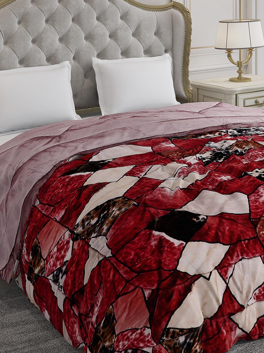 Monte Carlo Double Bed Winter Comforter Wisdom Gold 290 GSM 1 Comforter (230 CM X 250 CM) Red-image-44