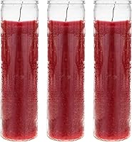 Vista 6 de MEGA CANDLES 1 unidad Velas de oración devocional en contenedor de vidrio sin aroma, naranja, duración de 7 días, cera de calidad premium, 2