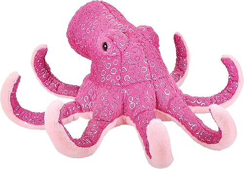 WILD REPUBLIC Pulpo, papel de aluminio, animal de peluche, 12 pulgadas, regalo para niños, juguete de peluche, relleno de botellas de agua