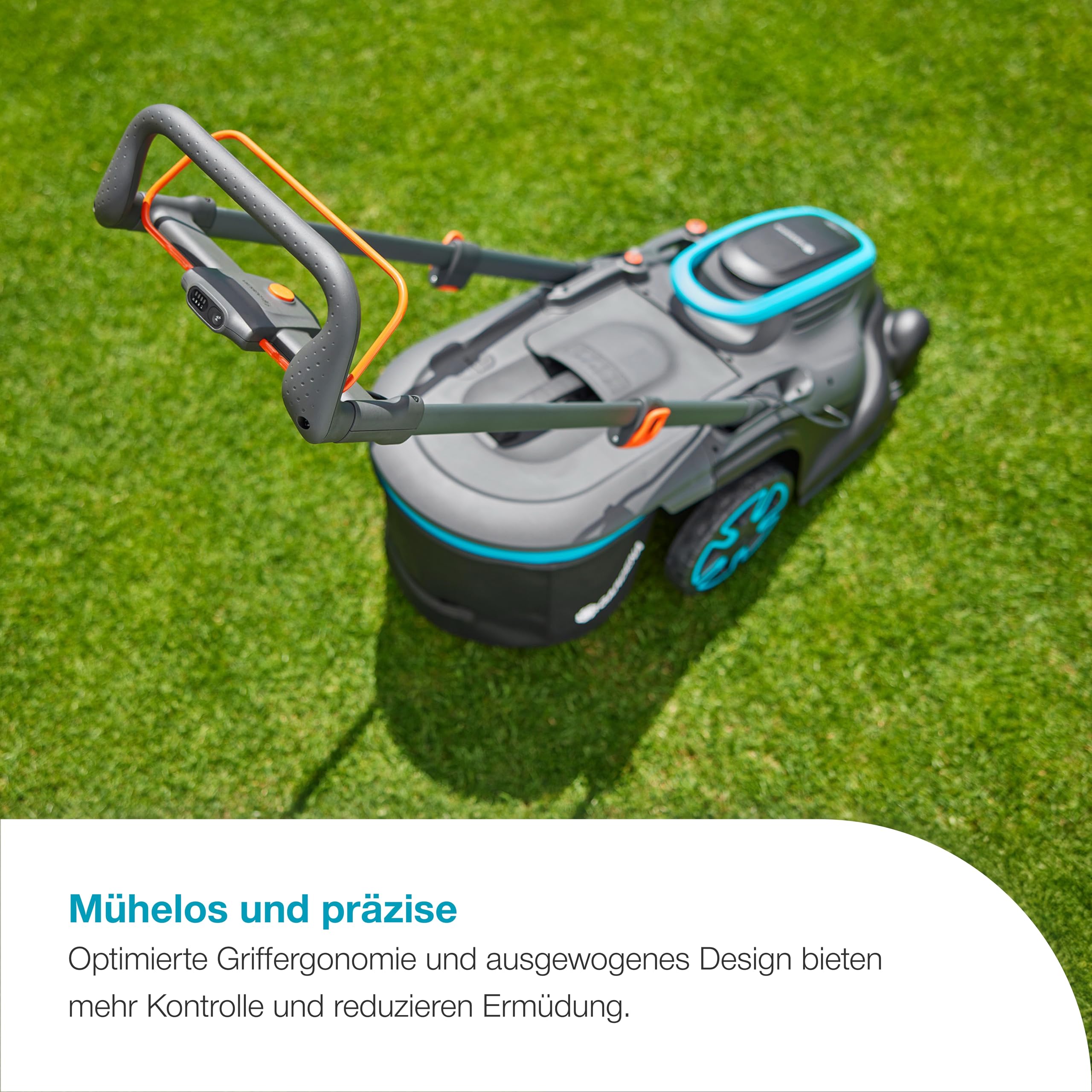 Gardena PowerMax Duo 46/36V Akku-Rasenmäher, 46 cm Schnittbreite, DuoBlade-Technologie, inkl. Power for All-Akku, ergonomisches Design, effizienter Rasenschnitt (14646-65)