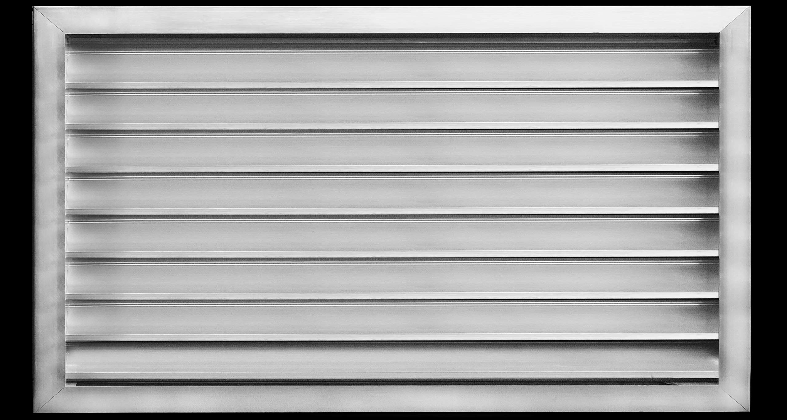 30"w X 22"h Aluminum Exterior Vent for Walls & Crawlspace - Rain & Waterproof Air Vent with Screen Mesh - HVAC Grille - Aluminum [Outer Dimensions 31.5”w x 23.5”h]