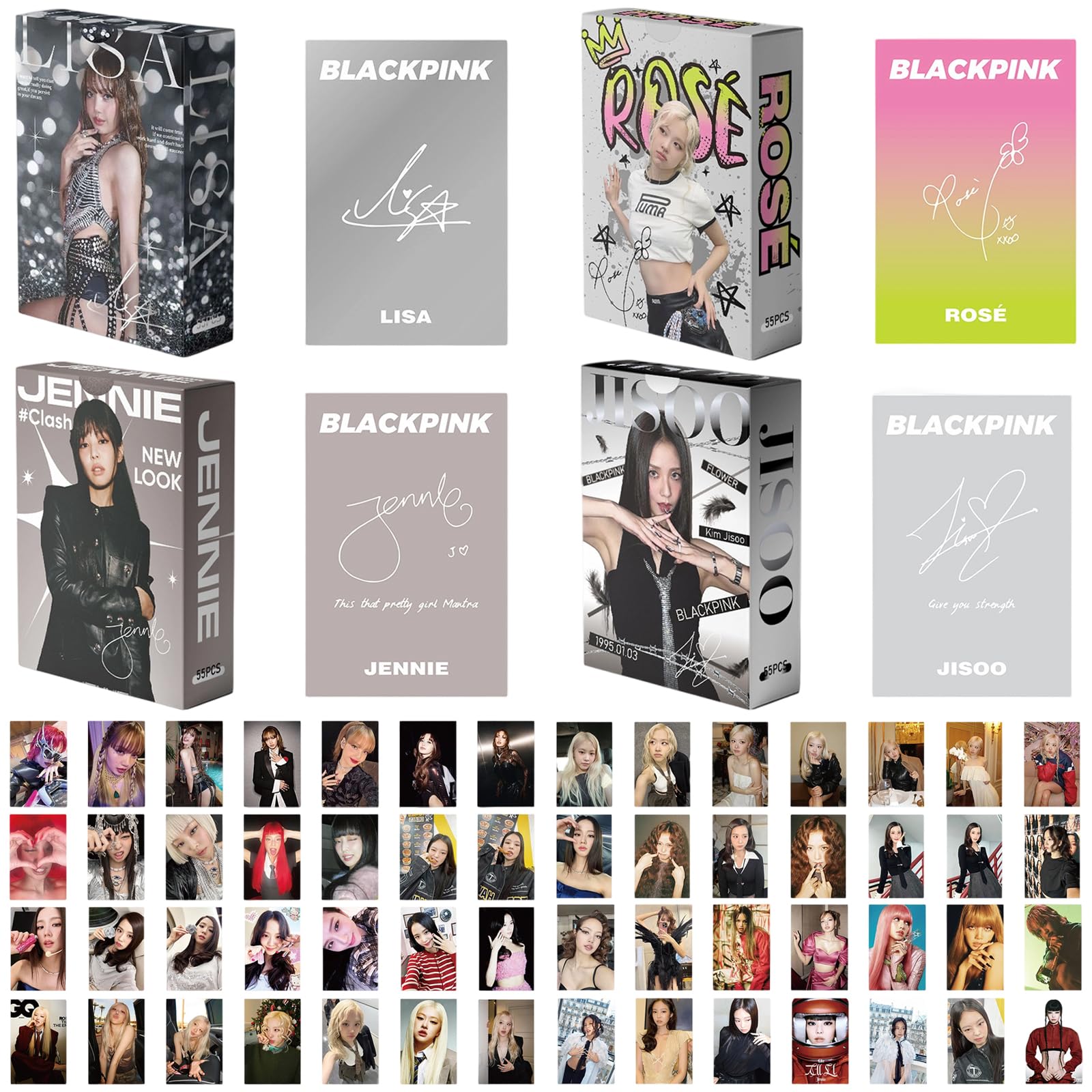 220 Pezzi Photocard Blackpink, Carte Fotografiche Kpop, Carte Delle Blackpink, Gadget per Fan, Effetto Laser