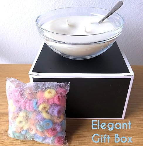 Miniatura 5 de Evovee Fruit Loop - Tazón de vela de cereales para regalo, divertida y novedosa vela perfumada con aroma a comida