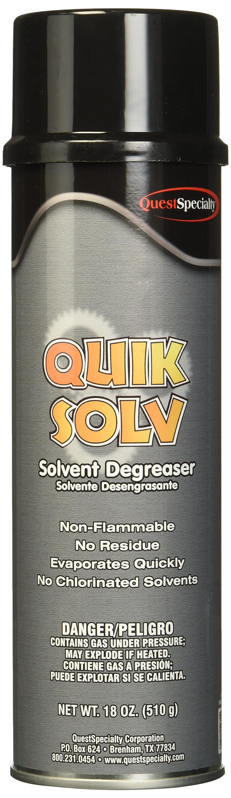Quest Specialty Quik Solv Solvent Degreaser; Case of 12 (20 oz) cans; 12 count