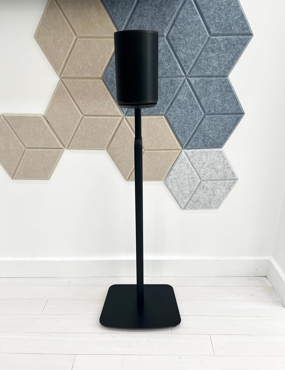 ynVISION.DESIGN Adjustable Floor Stand Mount Compatible with SONOS Era 100 | Black Brackets | Pair (2-Pack) - Image 5