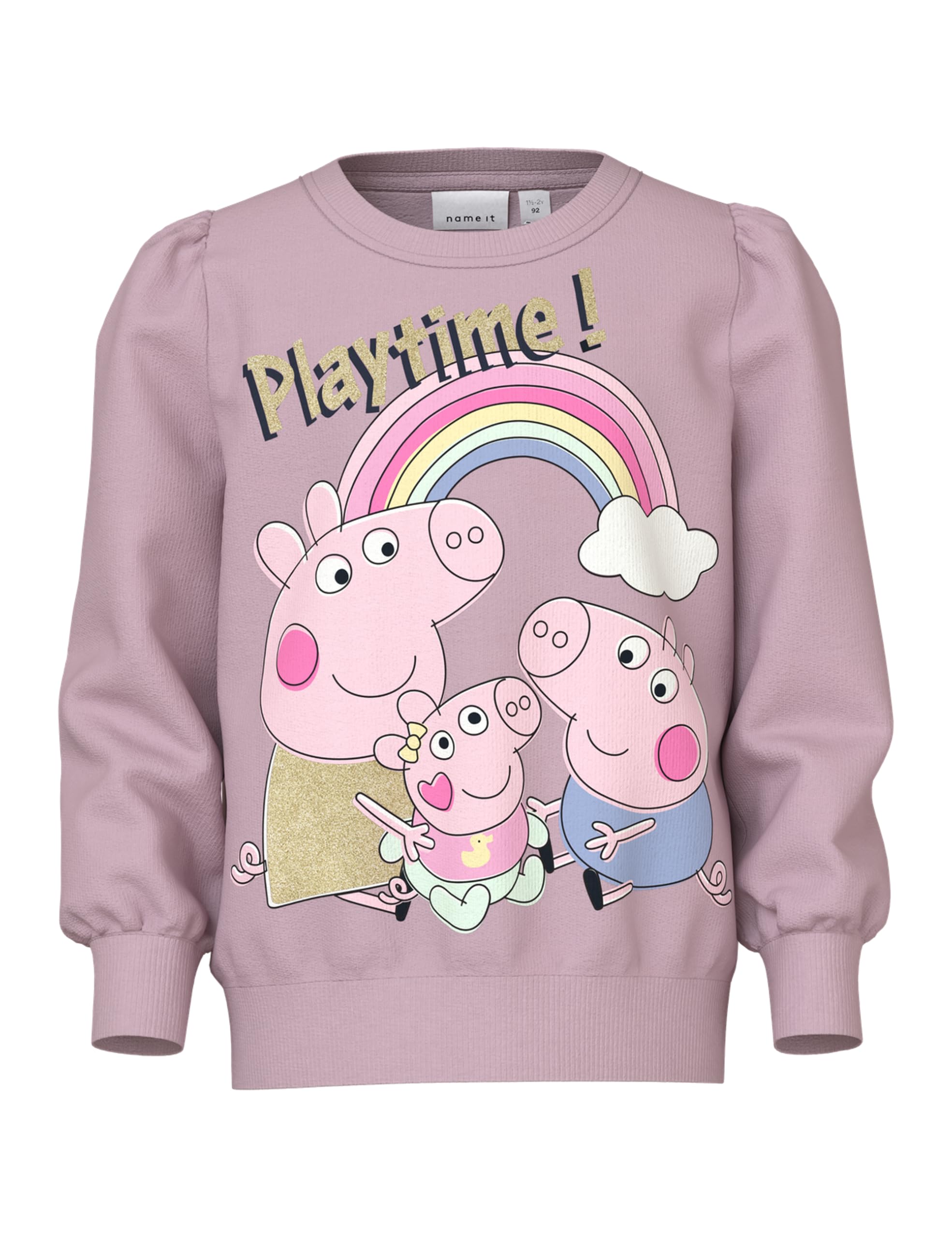 Name IT Mädchen Nmfnori Peppa Sweat Bru Lnoos Cplg