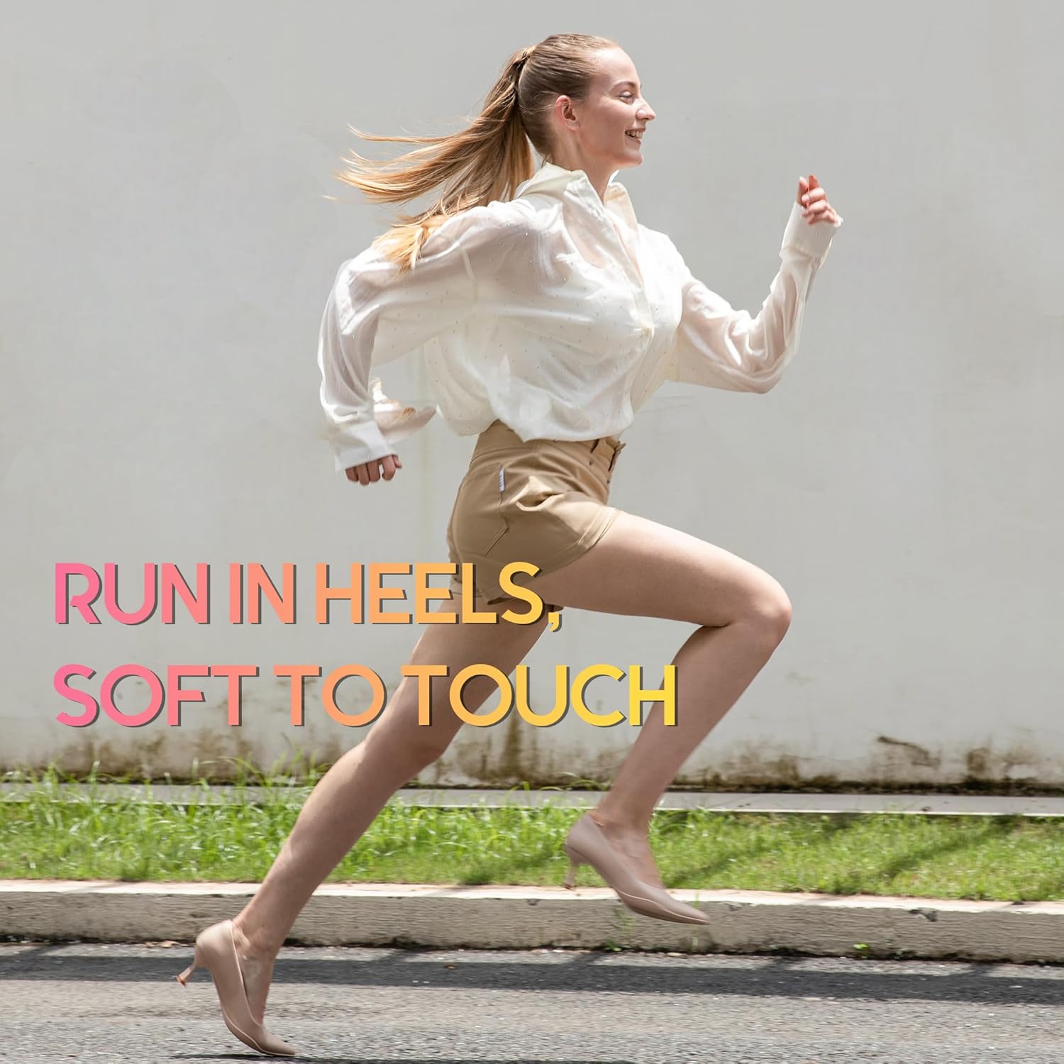 Women Comfortable Pumps Dress Shoes Mid Heel Work Heels - Image 2