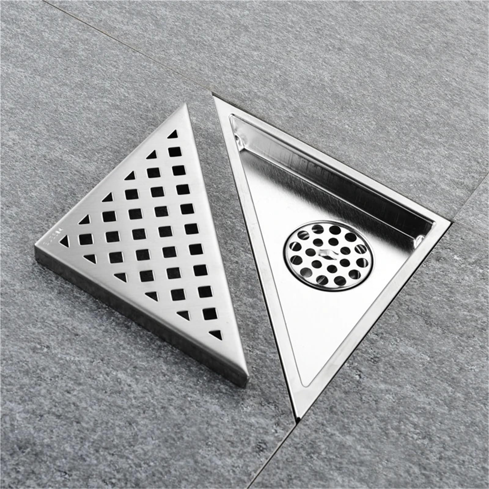 Rejilla Desague Desagüe De Suelo Invisible Triangular, Drenaje Esquina Baño For Balcón, Tipo Oculto, Inserto Azulejo, Ducha, Rápido(B Straight Row)