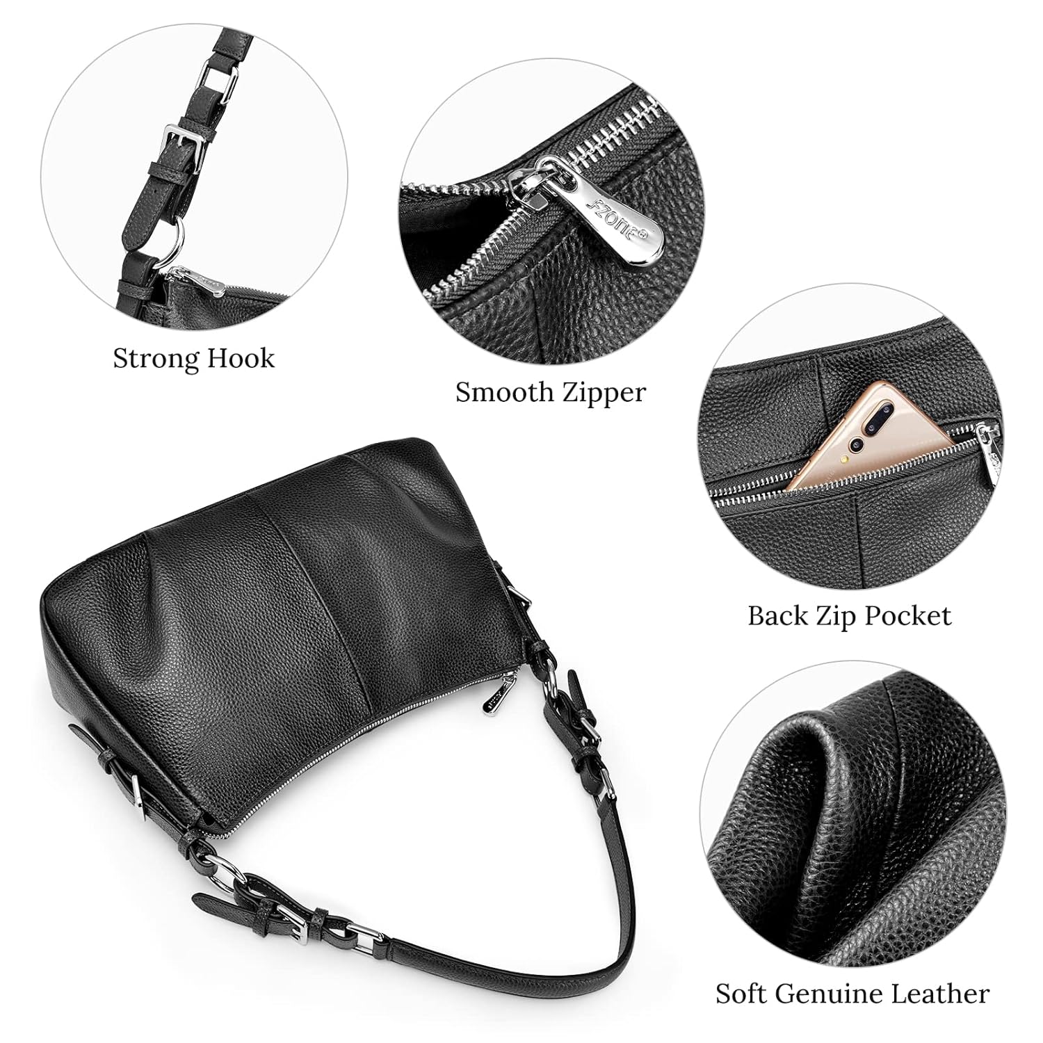 S-ZONE Bolsa feminina Hobo de couro genuíno com alça superior em promoção! Veja a oferta e mais achadinhos de Bolsas 4 Hoje é o melhor dia para comprar S-ZONE Bolsa feminina Hobo de couro genuíno com alça superior com aquele preço maroto! Promoção! Aproveite a oferta! 4