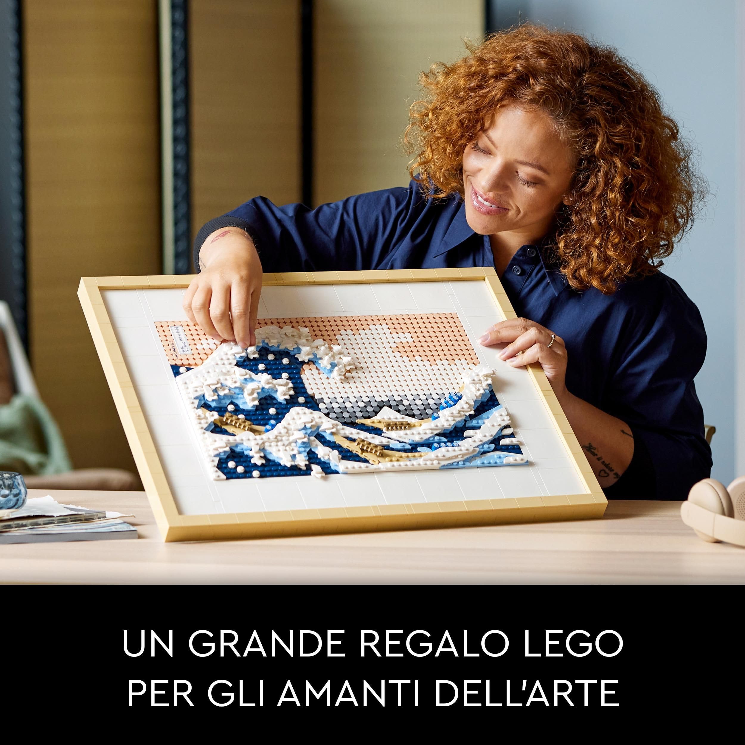 LEGO 31208 Art Hokusai - La Grande Onda, Set Fai Da Te, Hobby Creativi per Adulti, Idea Regalo per Uomo o Donna, Lui o Lei, Decorazioni Casa, Quadri Soggiorno Giapponesi