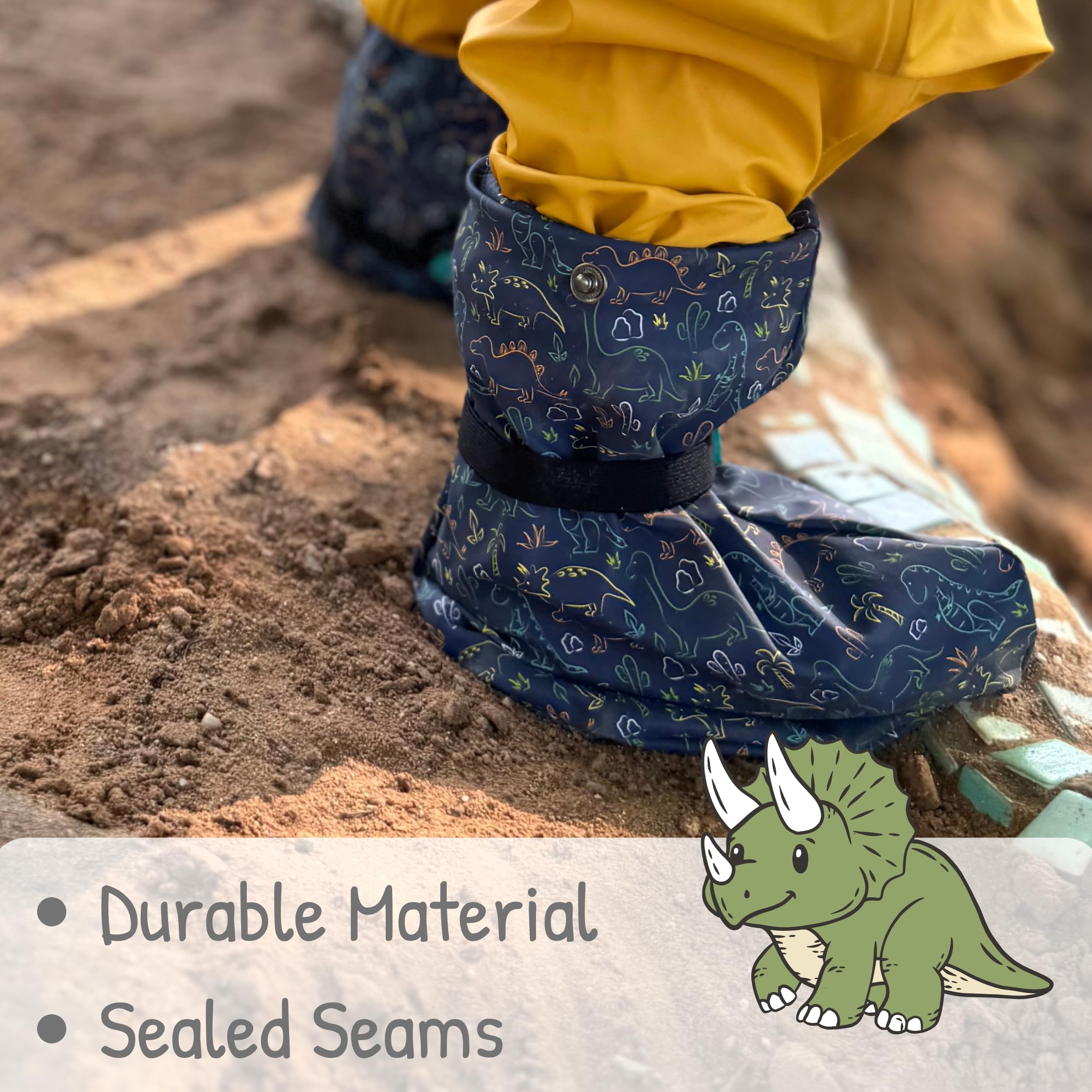 HECKBO Baby rain Booties 3 to 24 Months - Waterproof with Fleece Lining - Different Designs - Outdoor mud Shoes for Babies & Toddlers — view 7