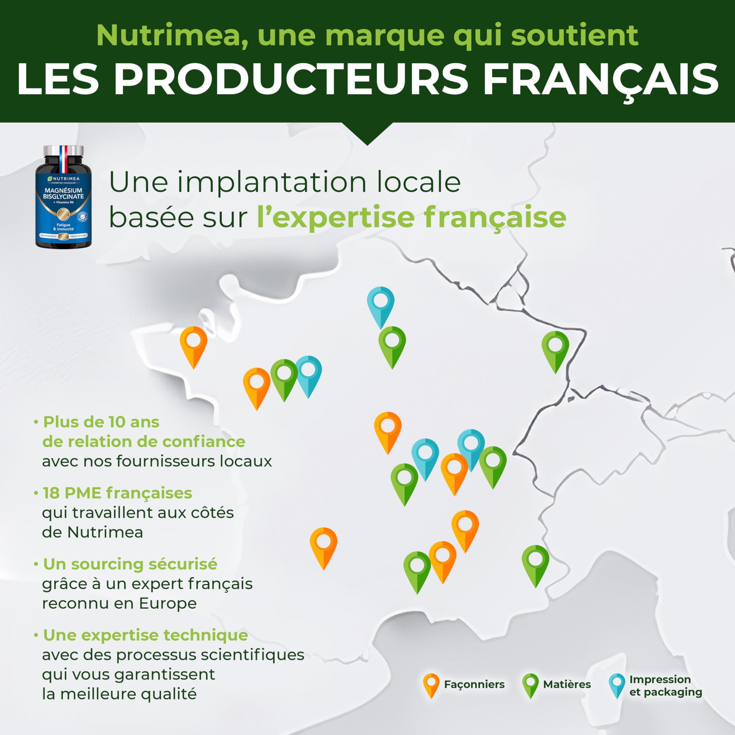 ANTI CHUTE DE CHEVEUX - Pousse et Fortification des Cheveux - Actif Breveté Keranat™ - Cheveux de Vénus, Prêle - Zinc, Sélénium et Biotine - 60 Gélules - Nutrimea - Fabrication Française
