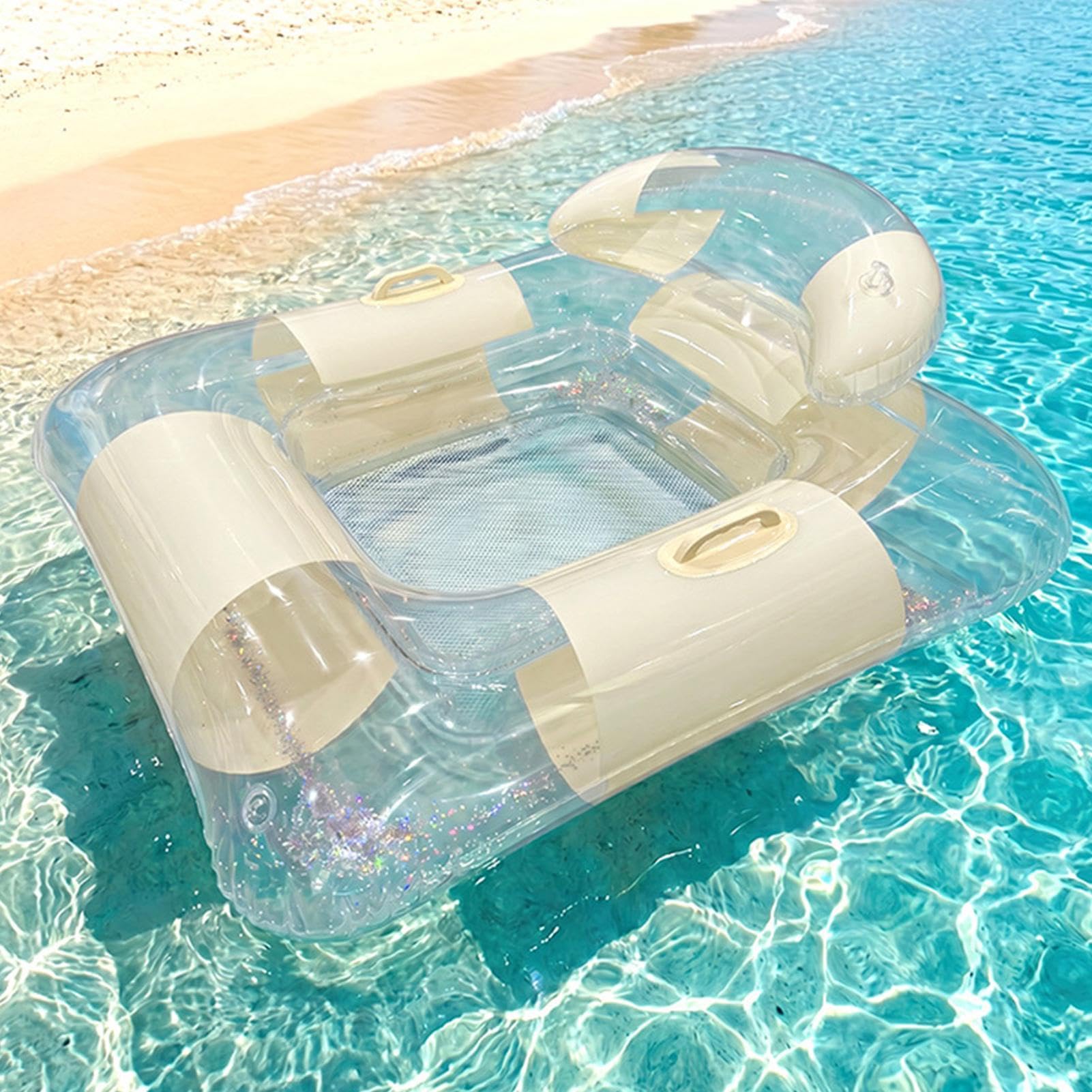 Nadmuchiwany pływak basenowy szczelny PVC przenośny duży | Nadmuchiwany pływający hamak wodny na imprezę na świeżym powietrzu plaża jezioro rzeki hotel podwórko