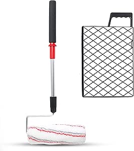 Farbroller Mit Teleskopstange - Verstellbar Von 32-122cm Für Malerarbeiten