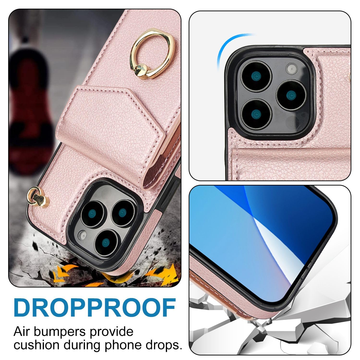 Amazon.co.jp: iPhone 16 pro ケース リング付き 背面ポケット