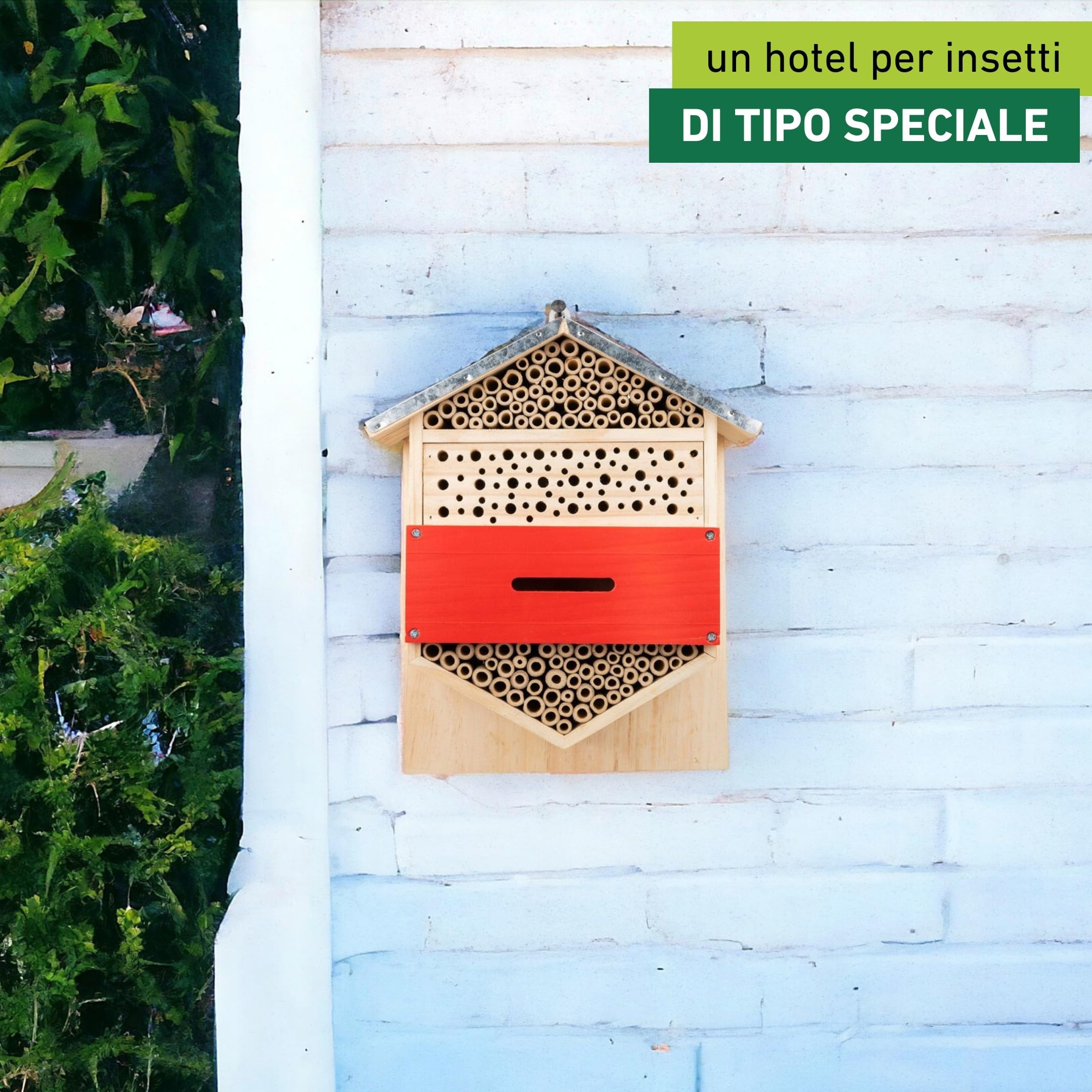 Windhager Hotel per insetti "Hexagon" - casetta per Insetti, casa degli insetti, albergo per insetti - Casetta insetti per api, coccinelle, crisopidi - Hotel per api da appendere
