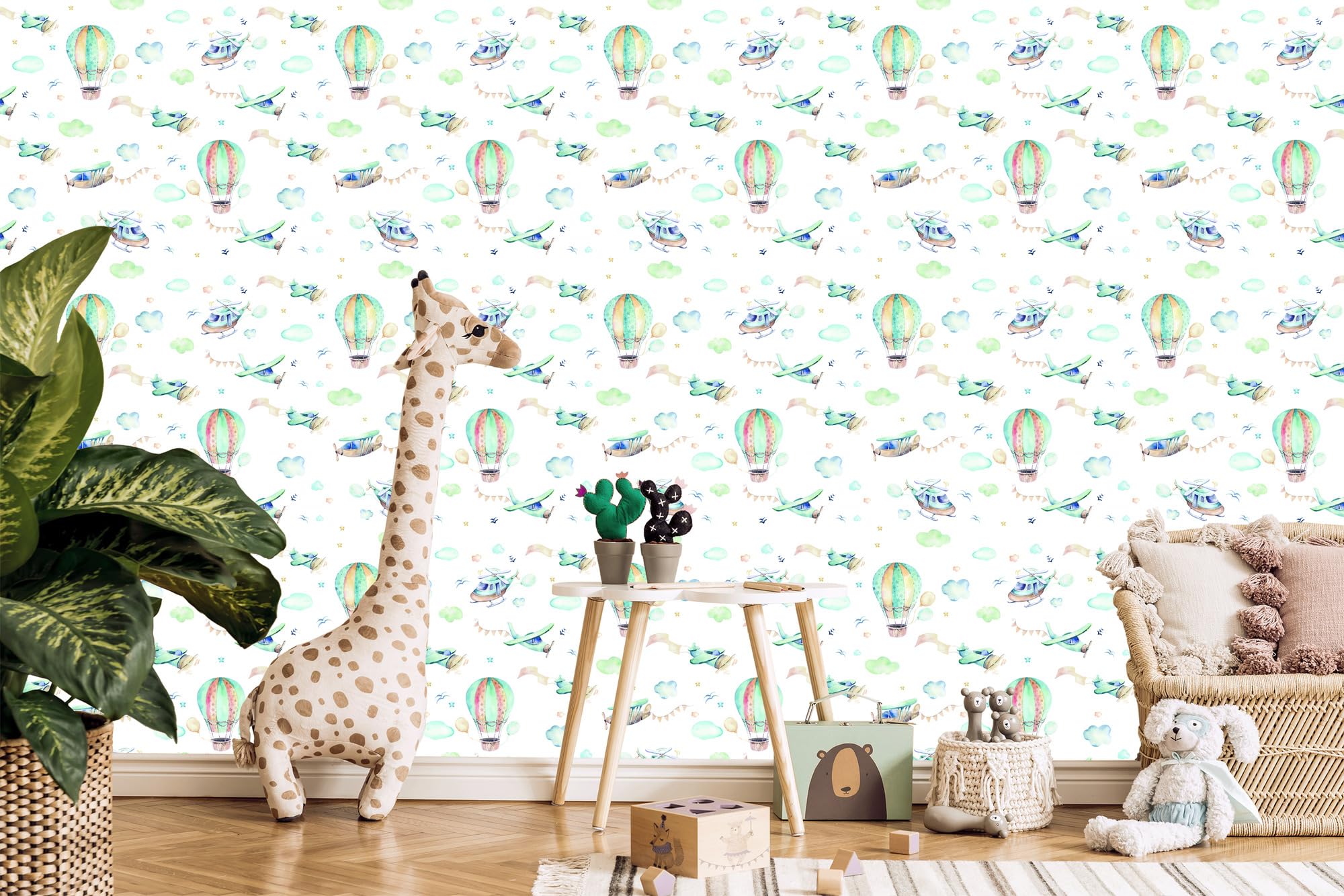 Papier peint intissé Ballons dans étoiles 50×1000 cm