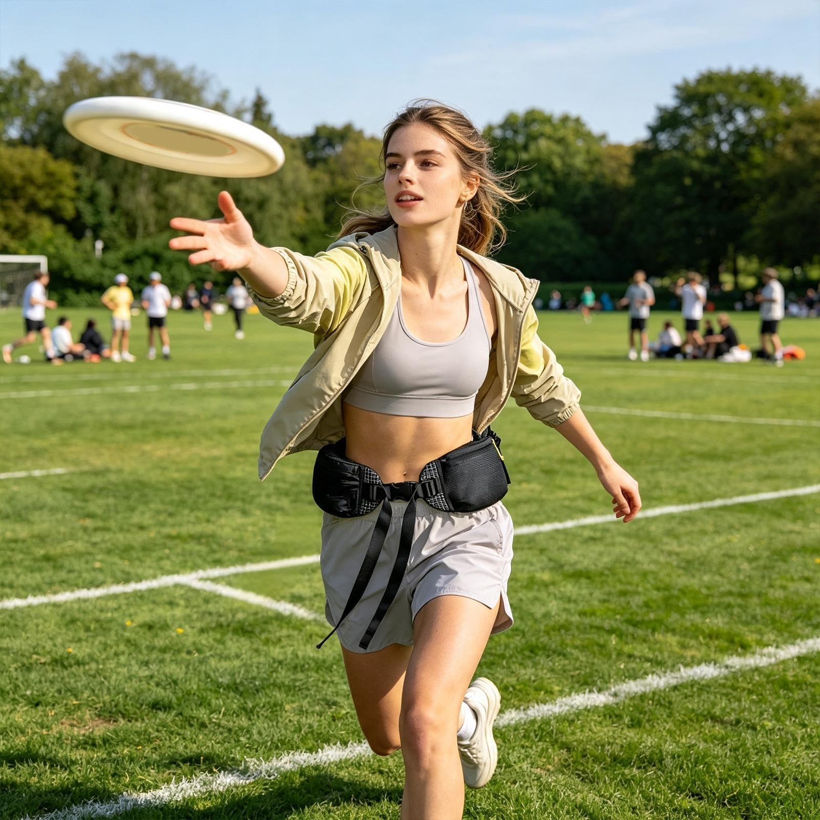 Per Camminare Borsello da Vita Impermeabile con Scomparti | Sportivo Per Corsa Escursionismo Camminata Campeggio Fitness Allenamento Outdoor Spostamenti Quotidiani Viaggio