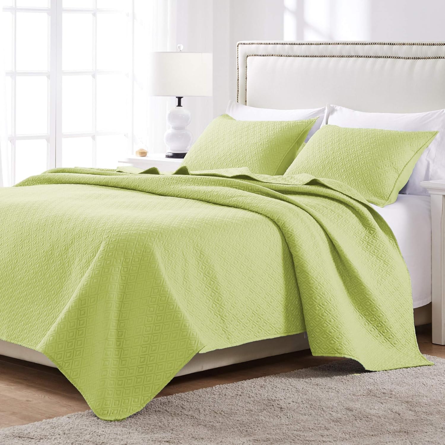Greenland Home Vashon Quilt Set, 2Piece Twin/XL, Green Home & Kitchen