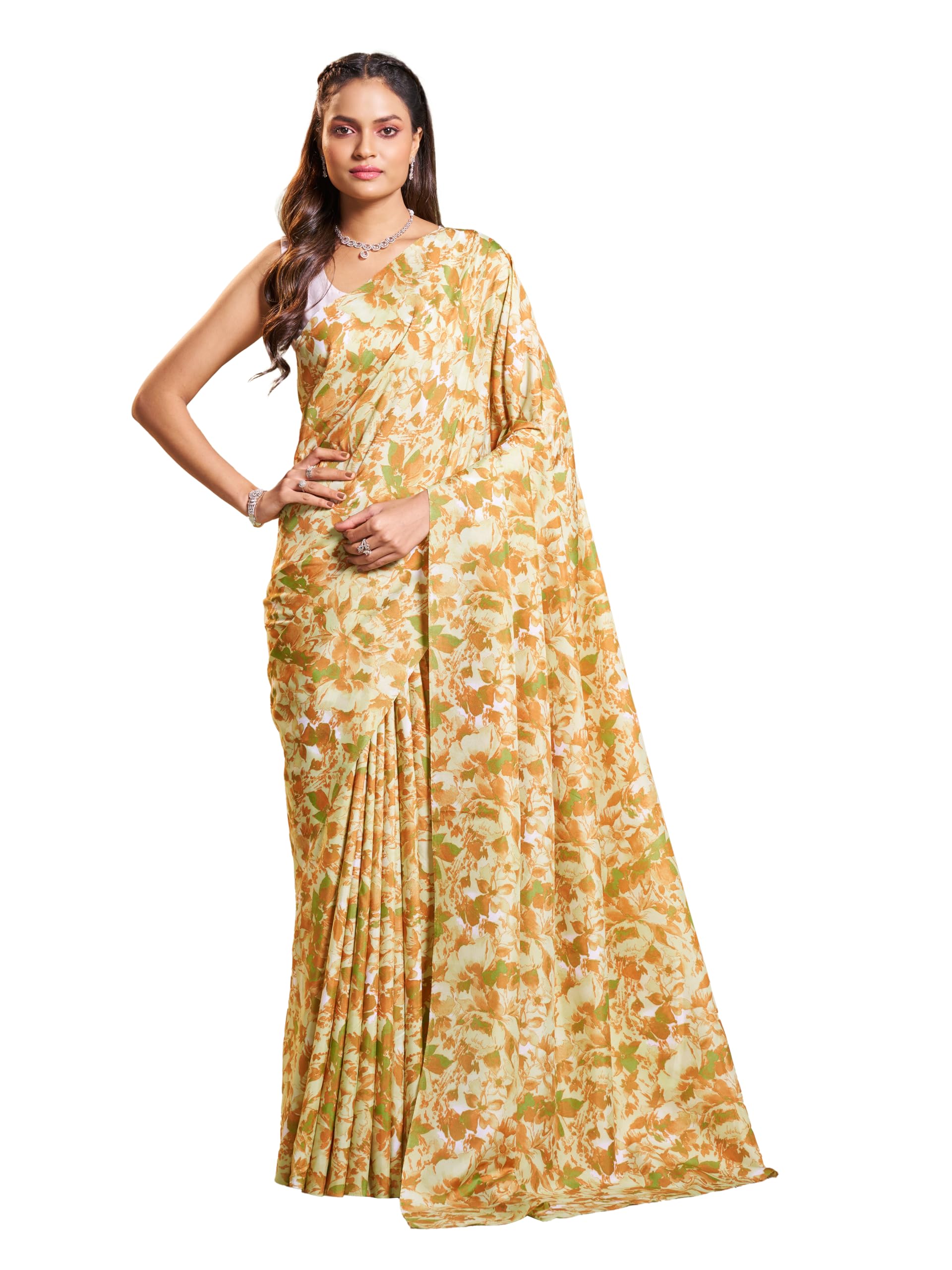 garden vareli Art Silk Floral Print Saree-picture-12