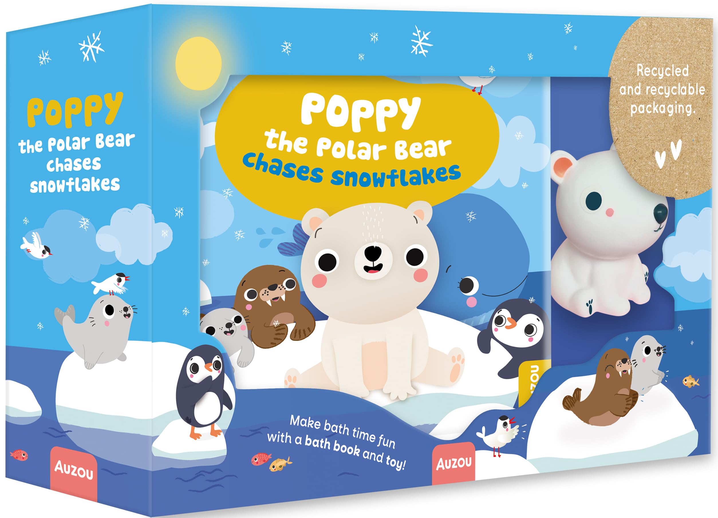 Poppy the Polar Bear Chases Snowflakes (My First Bath Book & Toy)