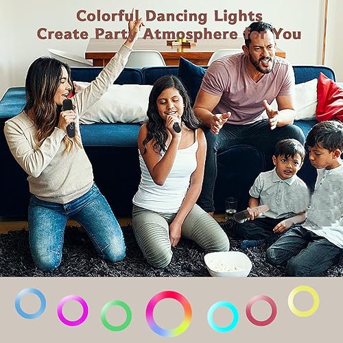 Miniatura 5 de Máquina de karaoke Micrófono inalámbrico con pantalla LCD, altavoz Bluetooth portátil para niños, micrófono de karaoke para niños, máquina de