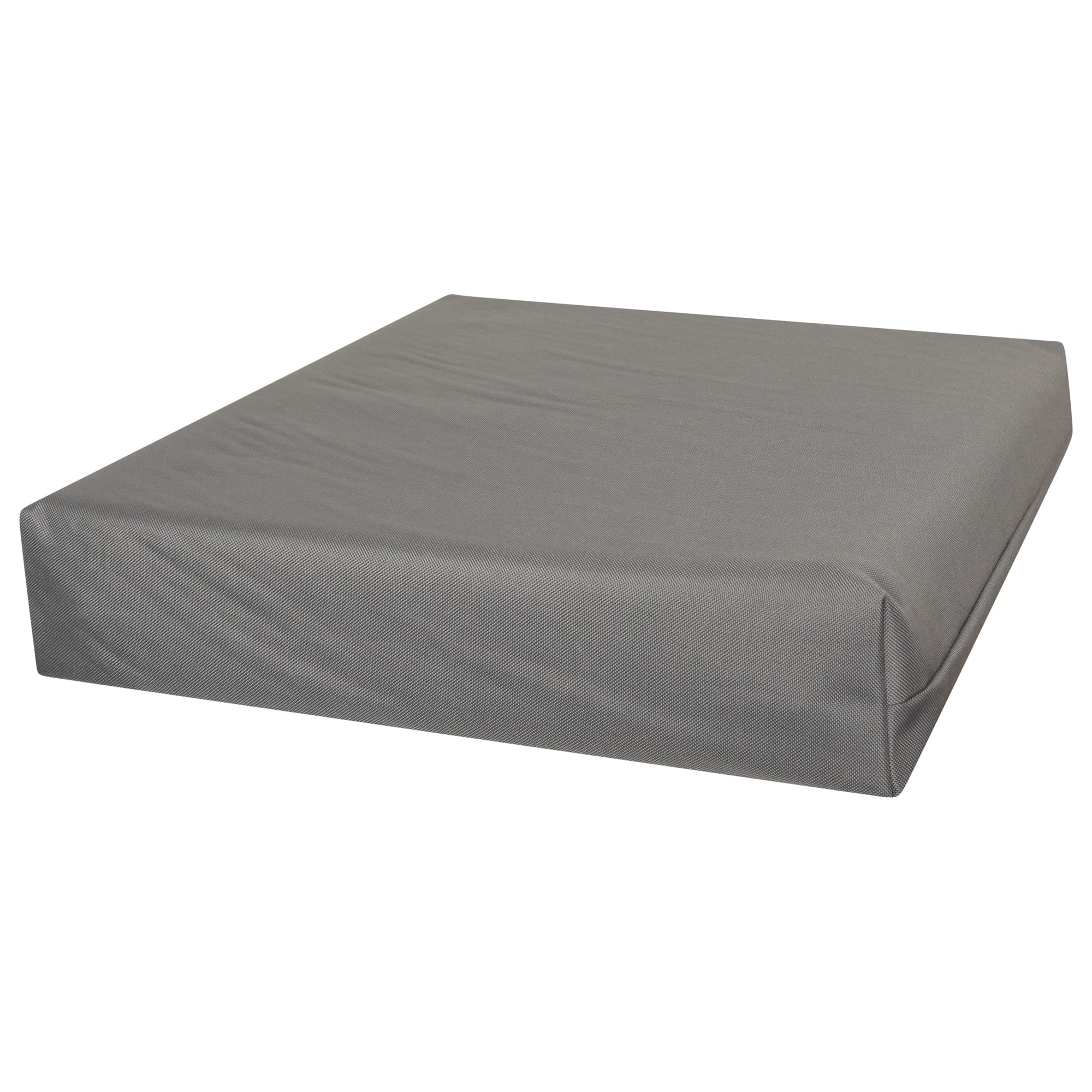 Waterproof Seat Pad Garden Rattan Furniture Water Resistant Outdoor Indoor Foam Filled Cushion With Removable Fabric Zipper Cover with 4cm thick (Grey, 40 x 45cm / 16" x 18")