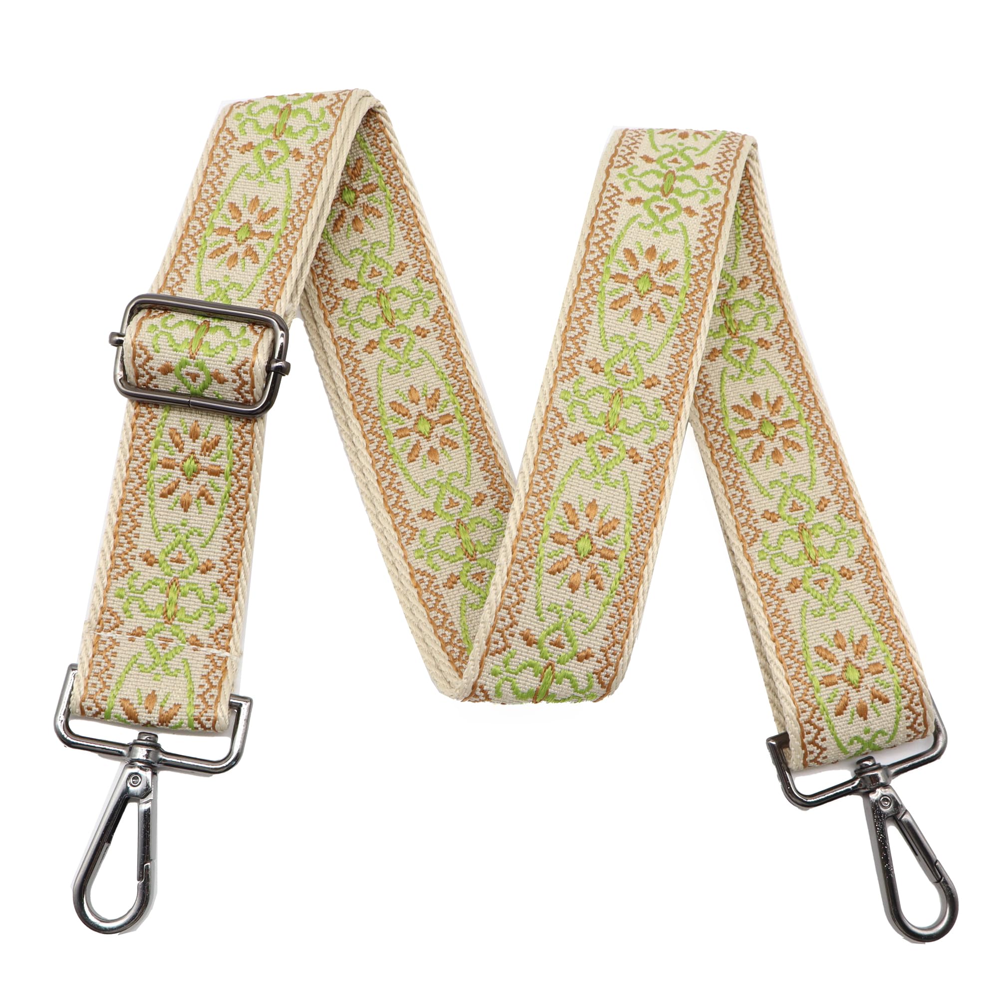 LEMEDE Purse Strap Adjustable Replacement Crossbody Bag Strap Retro Jacquard Embroidery Shoulder Straps for Canvas Bag