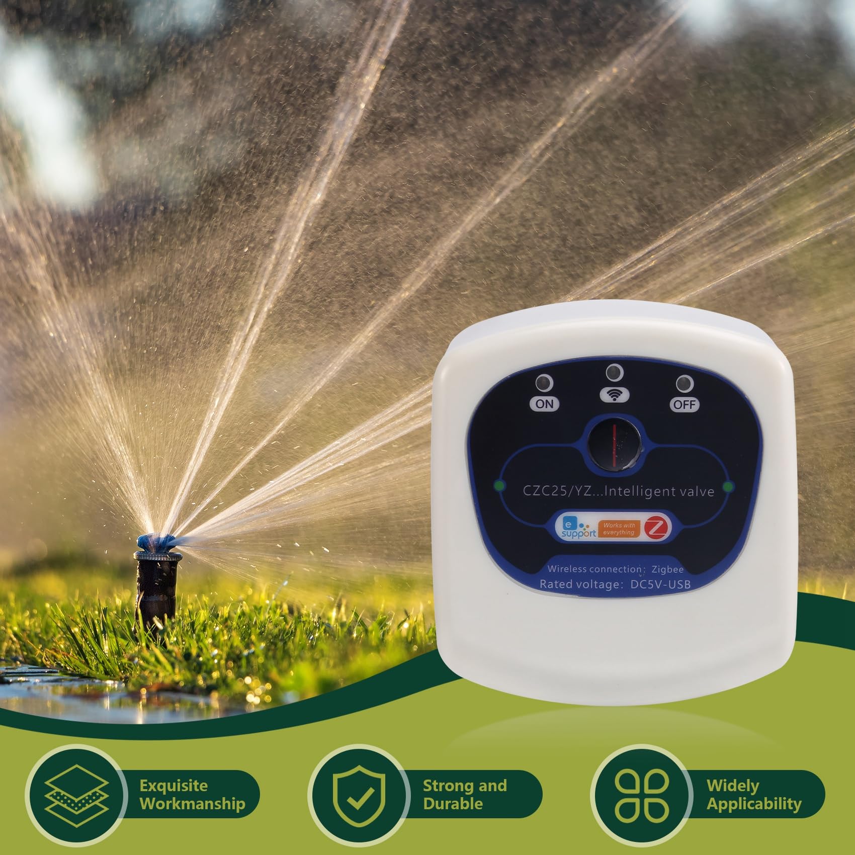 Controlador Inalámbrico de Válvula de Agua Inteligente con Wifi para Jardín Doméstico, Controlador de Apagado Automático DN25, Aplicación