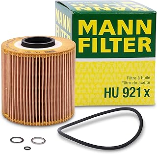Original MANN-FILTER Oil filter HU 921 x – Oil filter set with gasket/gasket set– For Passenger Cars
