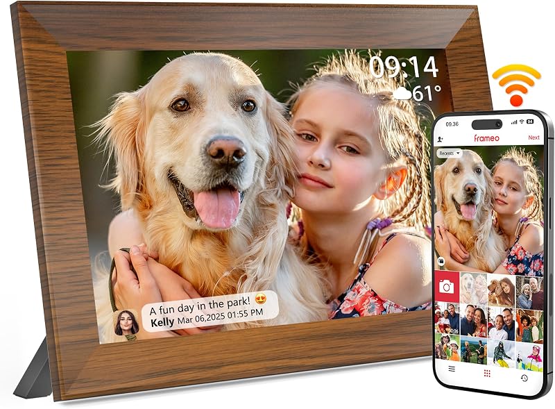 ARJudy 10.1" WiFi digitális képkeret 32GB IPS érintőképernyő automatikus forgatás