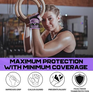 FITNESS FORCE Ventilated Gym Gloves for Men with Built-in Wrist Support for Workouts, Weightlifting Gloves, Workout Gloves for Women