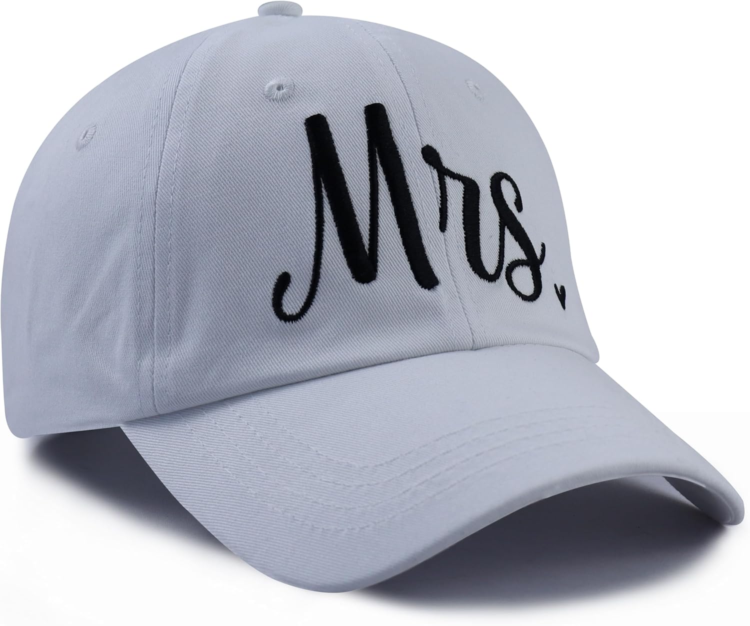 2PCS Mr and Mrs Hats for Couples, Adjustable Cotton Embroidered Mr and Mrs Gifts Baseball Cap - Image 3